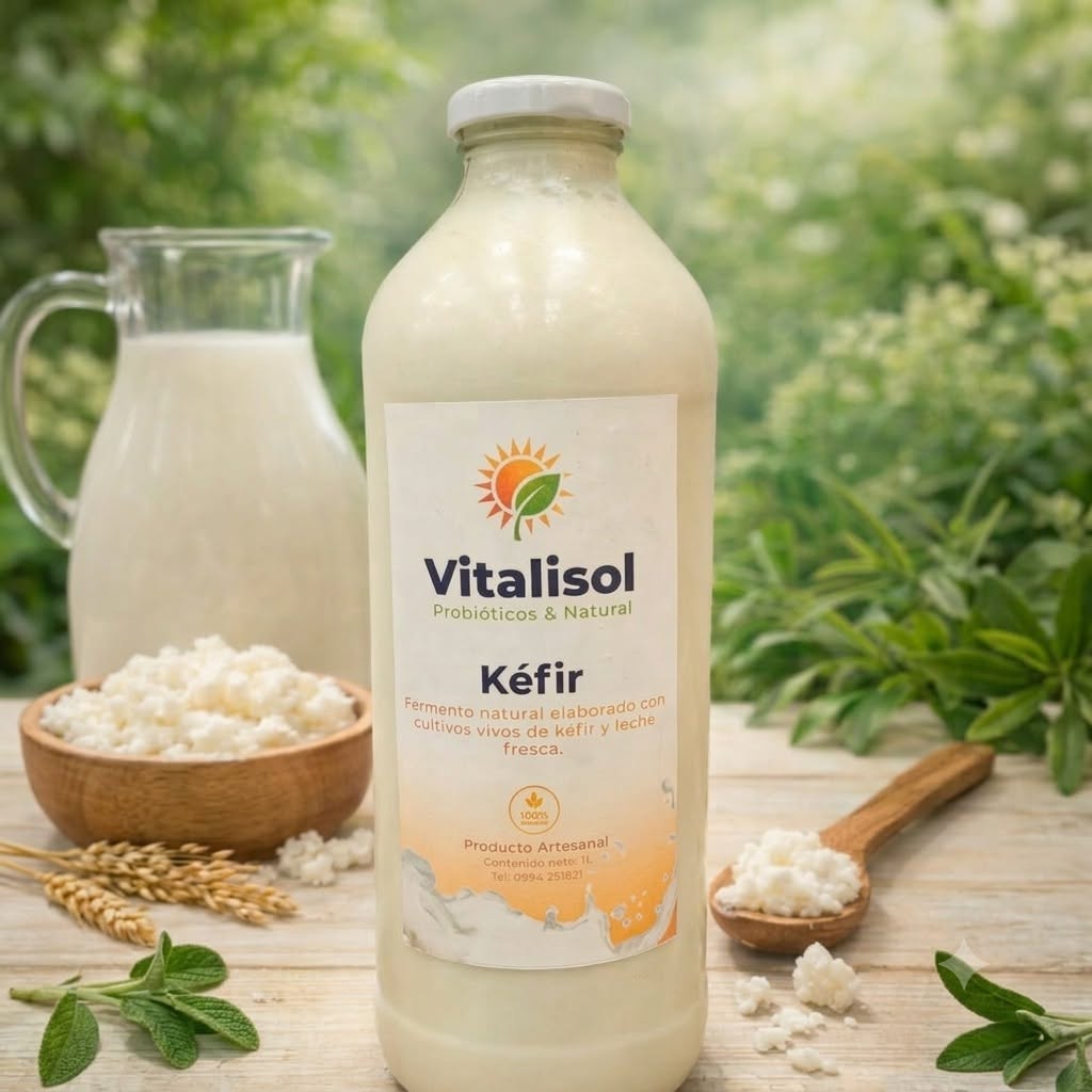 Garrafa de kefir de leite tradicional Vitalisol